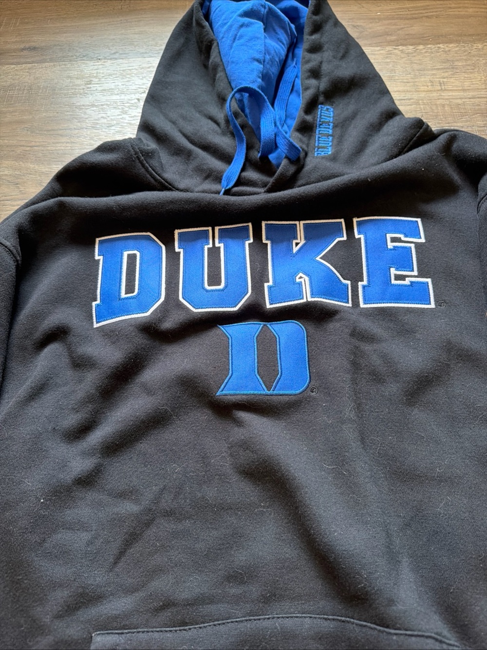 Stadium Athletics Black and Royal Blue Duke Hoodie Size XL NWT